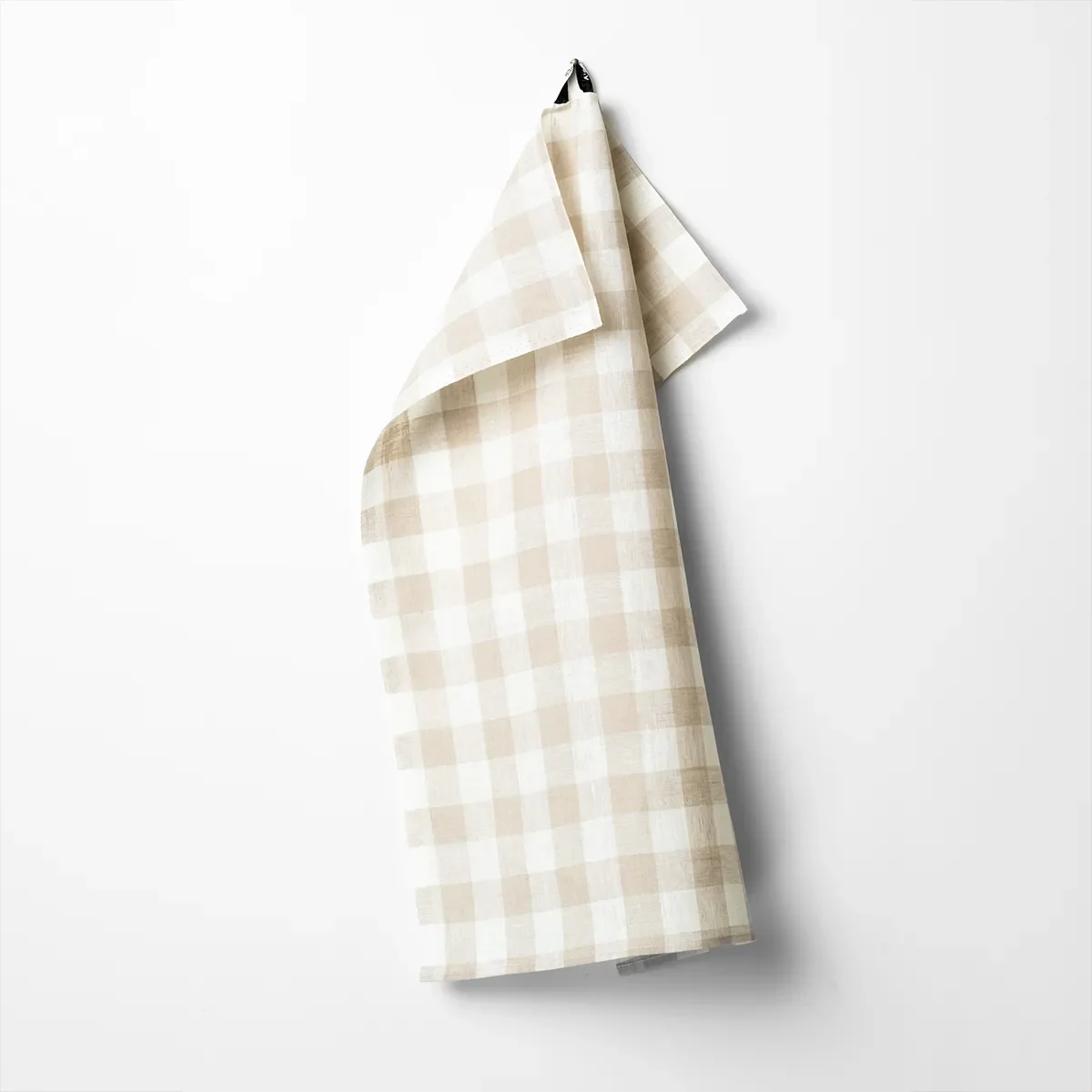 Handduk Gingham beige-vit