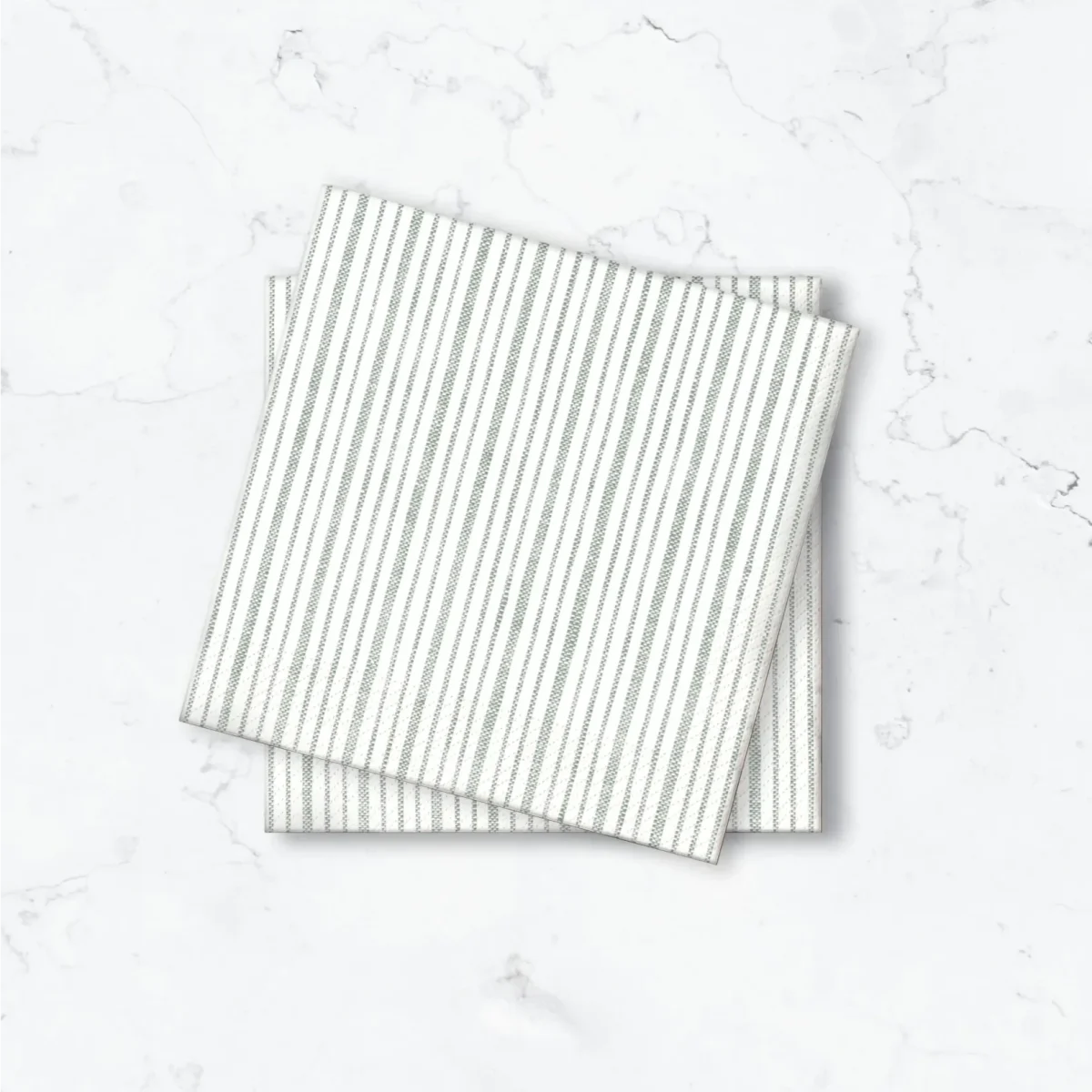Papperservett Rand Kaffe Grågrön 24x24cm 50st