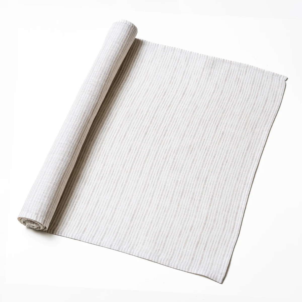 Löpare Rand beige-vit