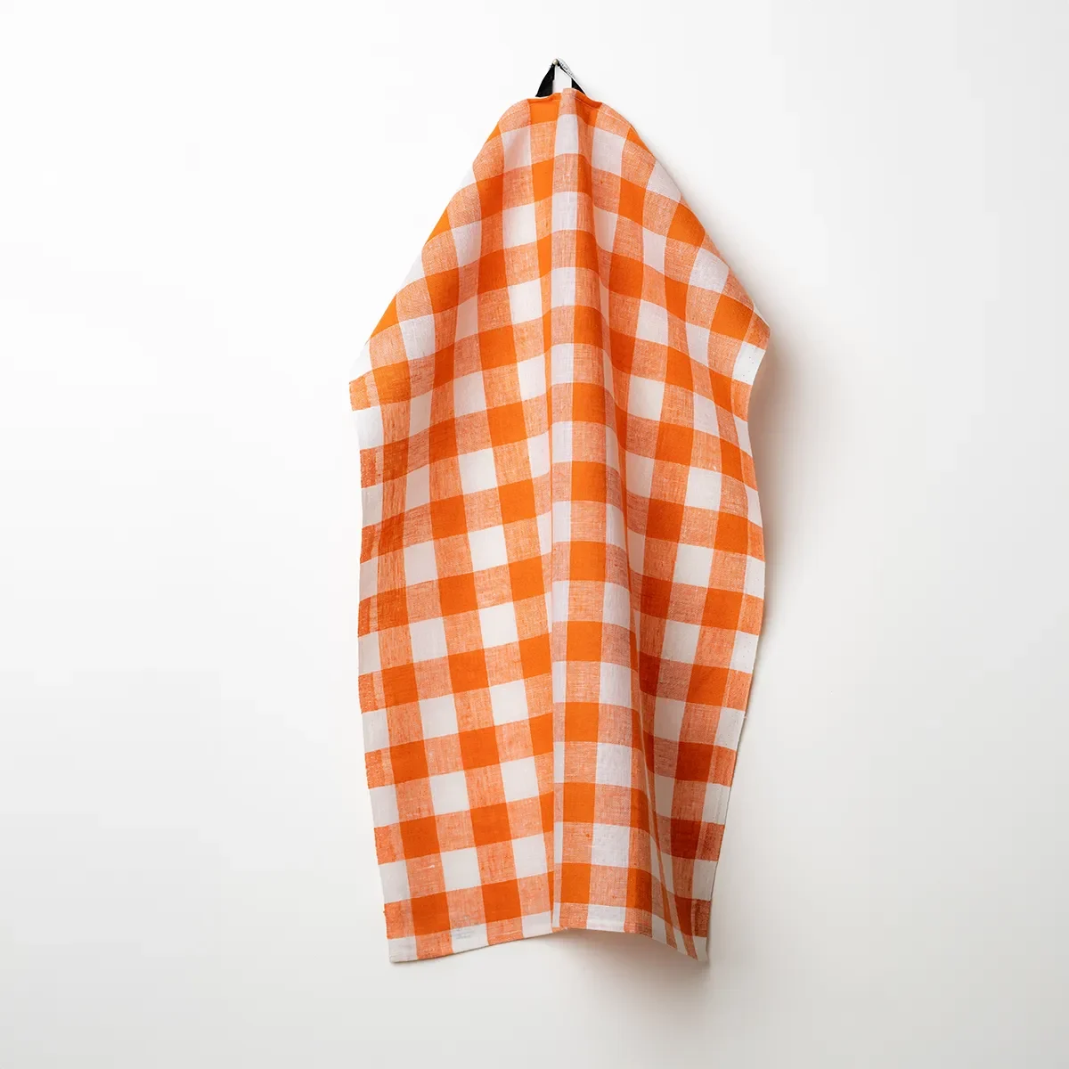 Handduk Gingham orange-vit