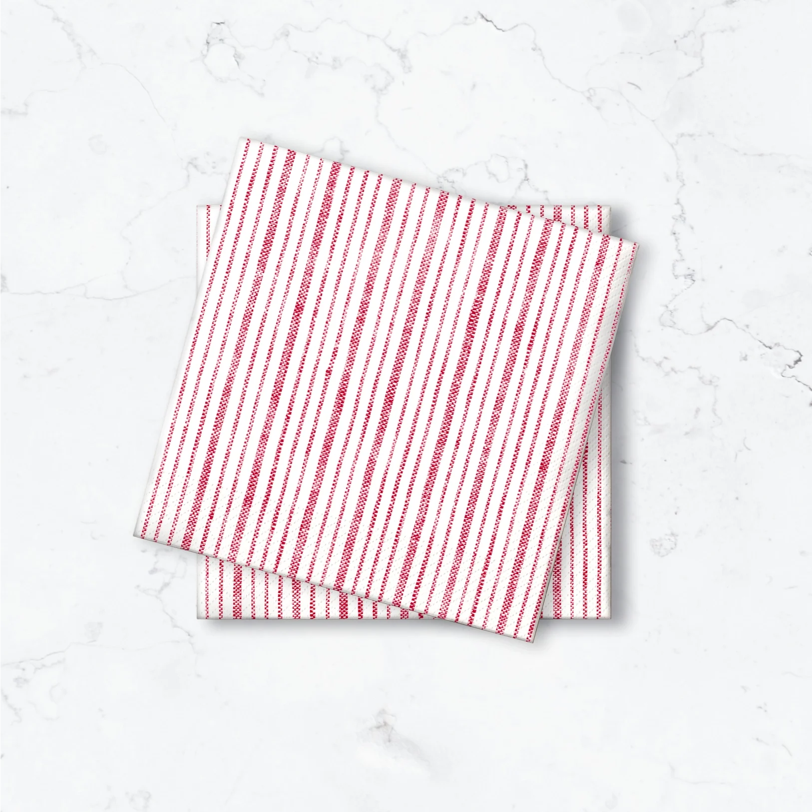 Papperservett Rand Kaffe Röd 25x25cm 50st